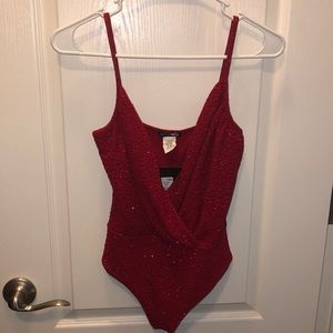 Glittery red Bodysuit